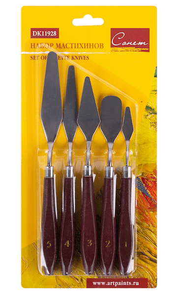 Set of palette knifes "Sonnet", 5 pieces