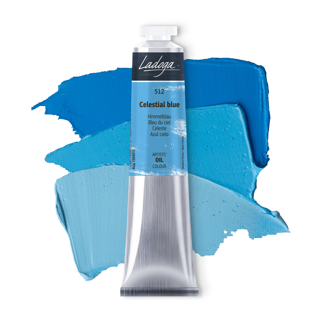 Oil colour "Ladoga", Celestial blue, tube, № 512