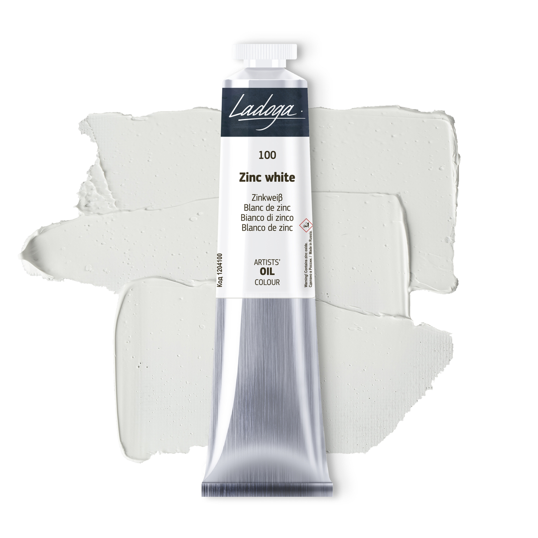 Oil colour "Ladoga", Zinc white, tube, № 100