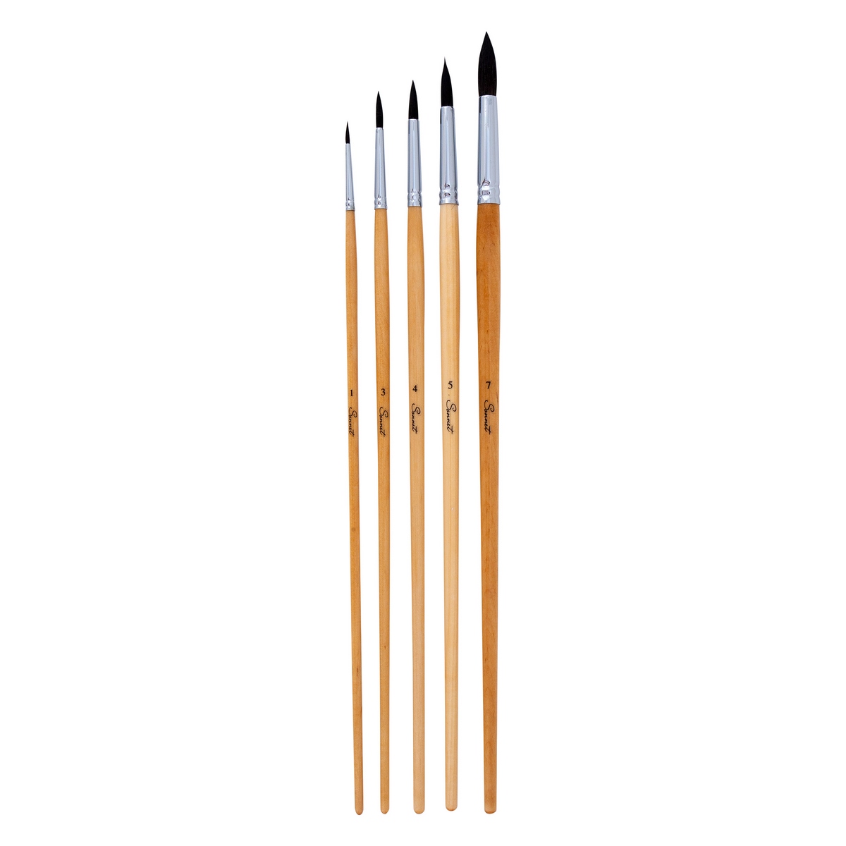 "Sonnet" Set of Squirrel Hair Brushes Mix №1 (5 pcs)