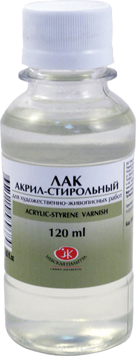 Acrylic-styrene varnish "Nevskaya Palitra"